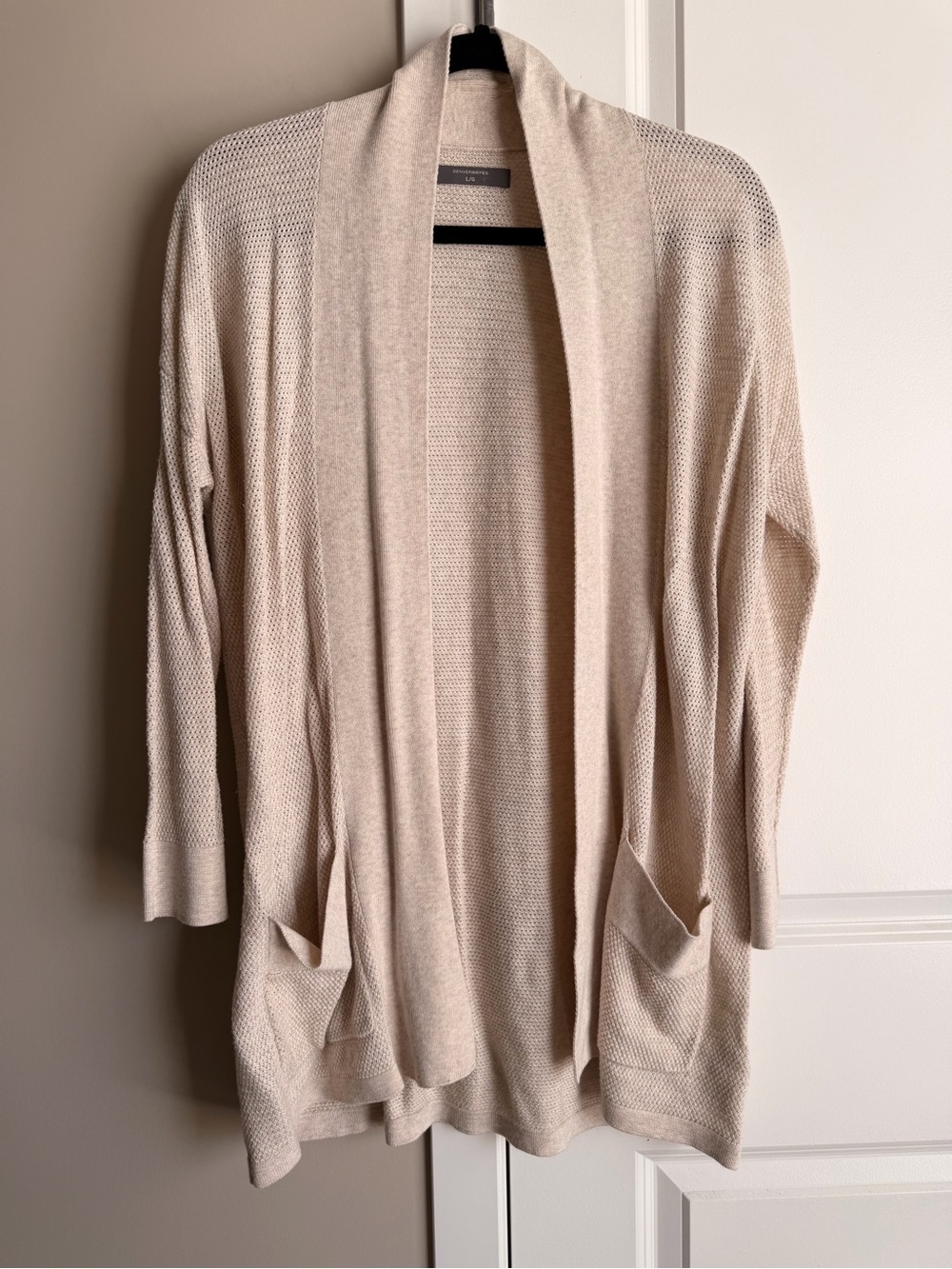 Denver Hayes Cream Open-Front Women's Cardigan Sweater